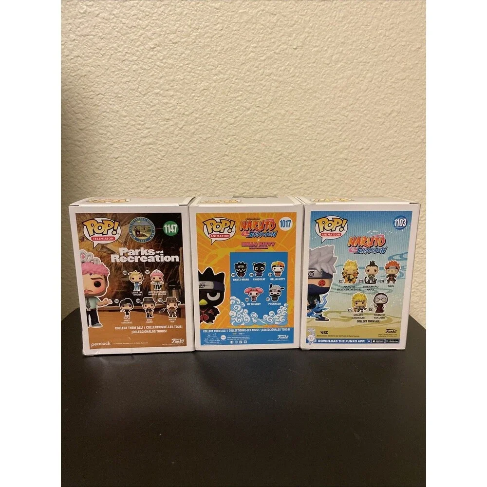Funko Pop! Vinyl: Lot Of 3 Naruto Shippuden And Andy